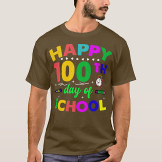 Fijne 100e dag van de scholiere leraar en student t-shirt