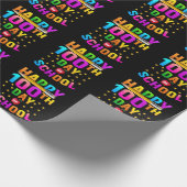 Fijne 100e dag van de School voor docenten en stud Cadeaupapier (Hoek)