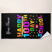 Fijne 100e dag van de School voor docenten en stud Strandlaken (Voorkant)