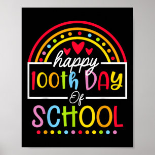 Fijne 100e dag van de schoolleraar Kinderen 100 da Poster