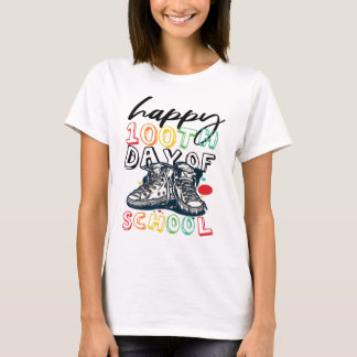 Fijne 100e dag van de schoolleraar studenten Happy T-shirt