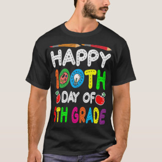 Fijne 100e dag van de vijfde graad t-shirt