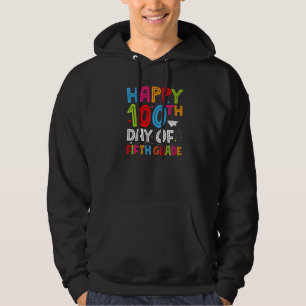 Fijne 100e dag van de vijfde klas van leerjongens  hoodie