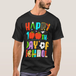 Fijne 100e dag van de voorschoolse voorschoolse le t-shirt