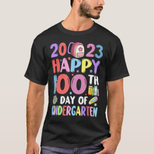 Fijne 100ste dag Kindergarten 2023 lerarenstudie T-shirt