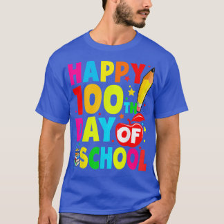 Fijne 100ste dag van de school 100 dagen leraar Ki T-shirt