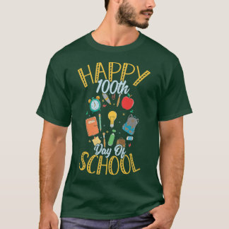 Fijne 100ste dag van de School voor een student va T-shirt