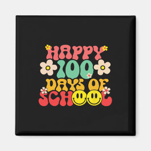 Fijne 100ste dag van de schoolleraar Kinder Retro Magneet