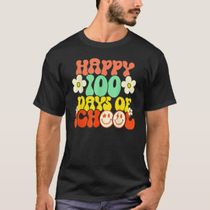 Fijne 100ste dag van de schoolleraar Kinder Retro T-shirt