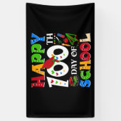 Fijne 100ste dag van de schoolleraar regenboog spandoek (Verticaal)