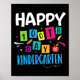 Fijne 100ste dag van de schoolschoolleerling 1 poster