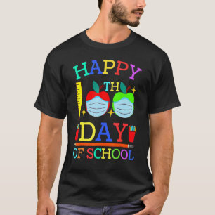 Fijne 100ste dag van schoolappelwisser t-shirt