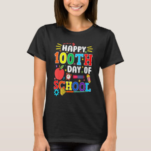 Fijne 100ste Schooldag Leraren 100 Dagen T-shirt