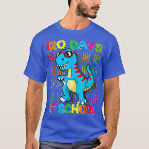 Fijne 120 dagen school voor kinderen jongens Dinos T-shirt