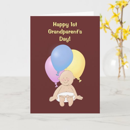 Fijne 1e grootouderdag! kaart (Gele Bloem)