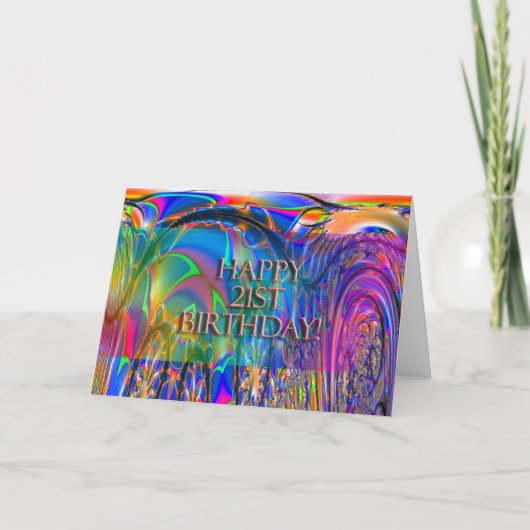 Fijne 21e verjaardag! kaart (Voorkant)