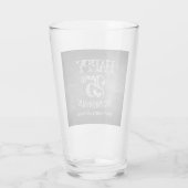 Fijne 25ste verjaardag op de krijgsraad glas (Achterkant)