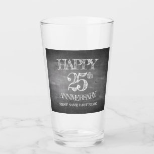 Fijne 25ste verjaardag op de krijgsraad glas