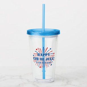 Fijne 4 juli Acrylverfglas voor Tumbler Acryl Drinkbeker