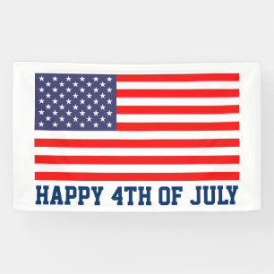 Fijne 4 juli Onafhankelijkheidsdag feestviering Spandoek
