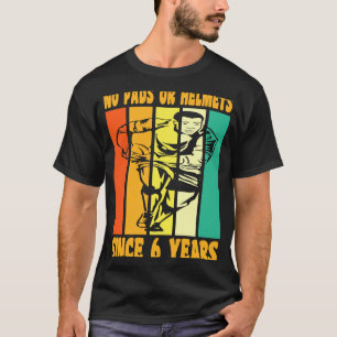 Fijne 6 verjaardag 6 jaar oude Vintage Rugby 6th B T-shirt