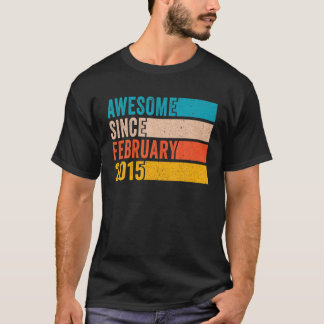 Fijne 7e verjaardag 7 jaar oud Geweldige sinds feb T-shirt