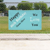 Fijne 80ste verjaardag op verkoop spandoek (Insitu)