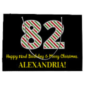 Fijne 82e verjaardag & prettige kerst, aangepaste groot cadeauzakje (Achterkant)