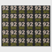 Fijne 92e verjaardag & prettige kerst, aangepaste cadeaupapier (Vlak)