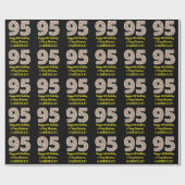 Fijne 95e verjaardag & prettige kerst, aangepaste  cadeaupapier (Vlak)