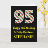 Fijne 95e verjaardag & prettige kerst, aangepaste  kaart (Gele Bloem)