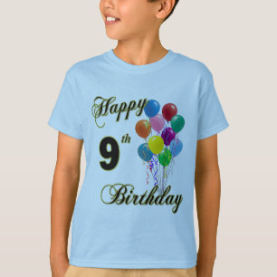 Fijne 9de verjaardag van de cadeautjes van de gebo t-shirt