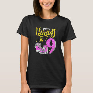 Fijne 9de verjaardag voor meisjes Sneakers Kroonpa T-shirt