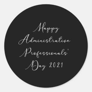 Fijne Administratieve beroeps dag 2021 admin Ronde Sticker