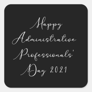 Fijne Administratieve beroeps dag 2021 admin Vierkante Sticker