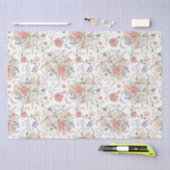 Fijne aquarel koraalbloem - Avery Tissuepapier (Craft)