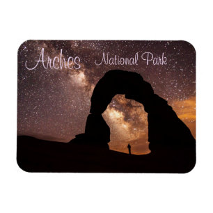 Fijne Arch tegen Starry Sky, Arches NP, Utah Magneet