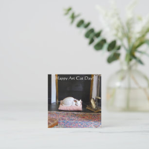 Fijne Art Cat Day! Notitiekaartje