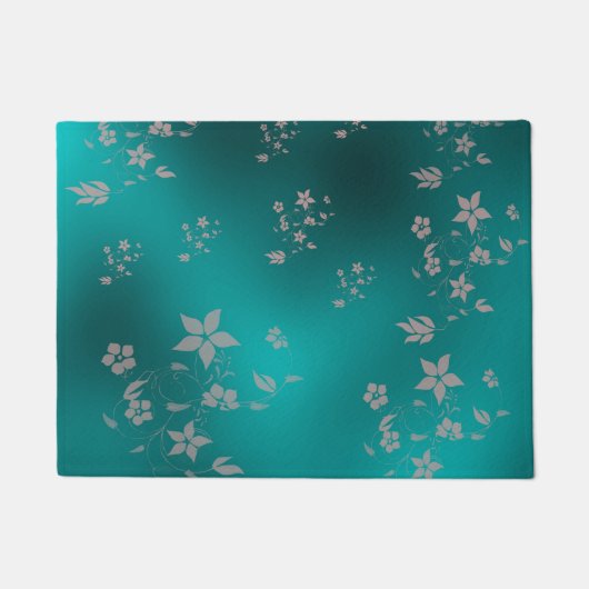 Fijne Aziatische bloemen Deurmat (Voorkant)