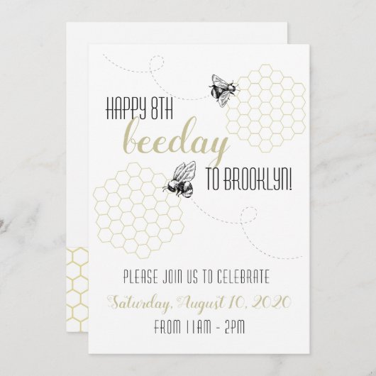 Fijne BEE Dag! Kaart (Voorkant / Achterkant)