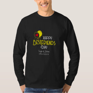 Fijne Beste Vriendag met hartballonnen en namen T-shirt
