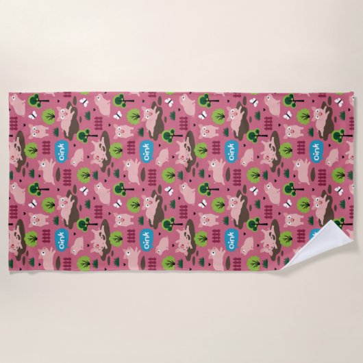 Fijne biggen in de mud-handdoek strandlaken (Voorkant)