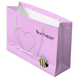 Fijne bijenkorf cartoon roze meisje large cadeauzakje