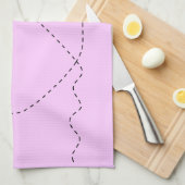 Fijne bijenroze cartoon theedoek (Quarter Fold)