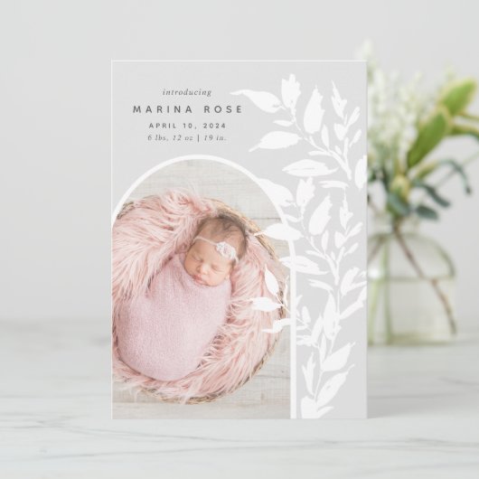 Fijne bladeren | Aankondiging van de foto ter gebo (Staand voorkant)