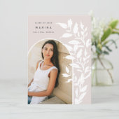 Fijne bladeren | Foto-Afstuderen Aankondiging (Staand voorkant)