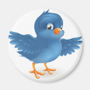 Fijne blauwvogel magneet
