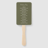 Fijne bloemen en bladeren handwaaier (Achterkant)