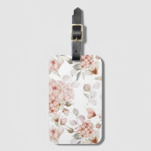 Fijne bloemen en vlinders bagagelabel (Voorkant (verticaal))