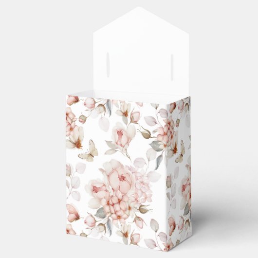 Fijne bloemen en vlinders bedankdoosjes (Geopend)